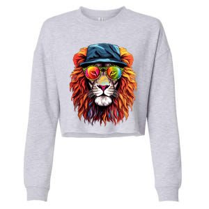 Junenth Is My Independence Day Lion Free Ish Since 1865 Gift Cropped Pullover Crew