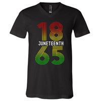 Juneteenth Is My Independence Day Black Pride V-Neck T-Shirt