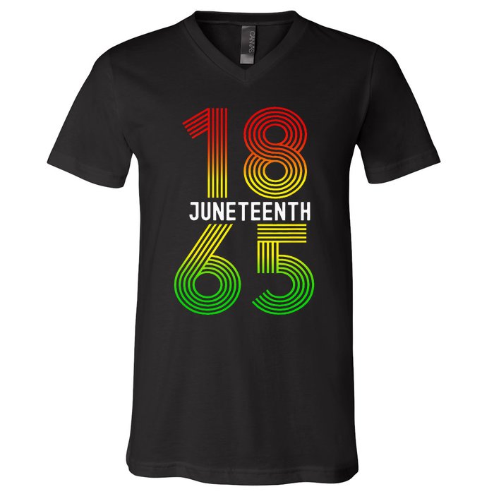 Juneteenth Is My Independence Day Black Pride V-Neck T-Shirt