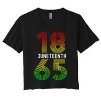 Juneteenth Is My Independence Day Black Pride Women's Crop Top Tee