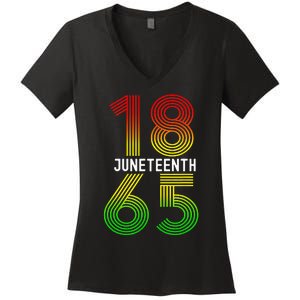 Juneteenth Is My Independence Day Black Pride Women's V-Neck T-Shirt