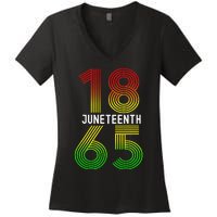 Juneteenth Is My Independence Day Black Pride Women's V-Neck T-Shirt