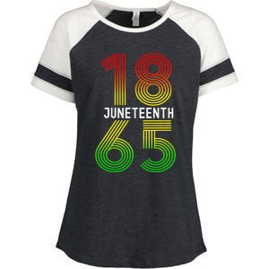 Juneteenth Is My Independence Day Black Pride Enza Ladies Jersey Colorblock Tee