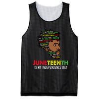 Juneteenth Is My Independence Day Black King Fathers Day Mesh Reversible Basketball Jersey Tank