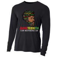 Juneteenth Is My Independence Day Black King Fathers Day Cooling Performance Long Sleeve Crew