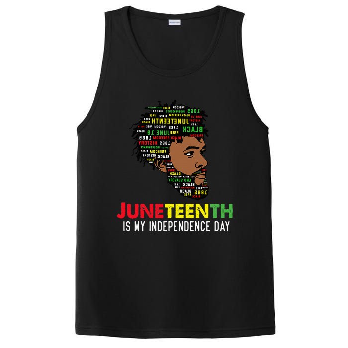 Juneteenth Is My Independence Day Black King Fathers Day PosiCharge Competitor Tank