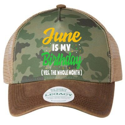 June Is My Birthday The Whole Month June Birthday Legacy Tie Dye Trucker Hat