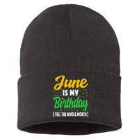 June Is My Birthday The Whole Month June Birthday Sustainable Knit Beanie