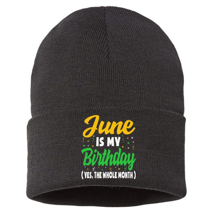 June Is My Birthday The Whole Month June Birthday Sustainable Knit Beanie