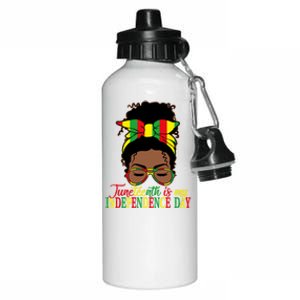 Juneteenth Is My Independence Freedom Day Independence Gift Aluminum Water Bottle