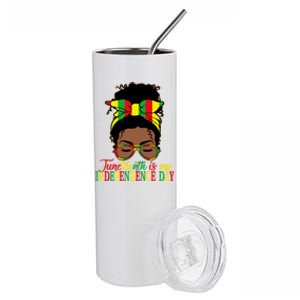 Juneteenth Is My Independence Freedom Day Independence Gift Stainless Steel Tumbler