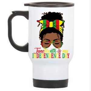 Juneteenth Is My Independence Freedom Day Independence Gift Stainless Steel Travel Mug