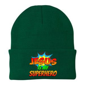 Jesus Is My Superhero Comic Book Christian Religious Easter Knit Cap Winter Beanie