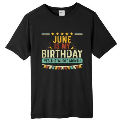 June Is My Birthday The Whole Month Vintage Tall Fusion ChromaSoft Performance T-Shirt