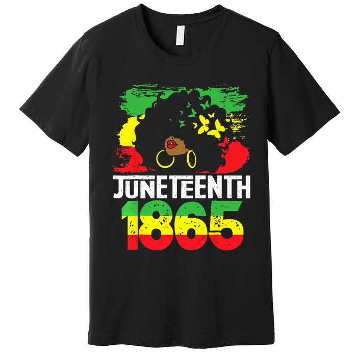 Juneteenth Is My Independence Day Black Wo Freedom 1865 Premium T-Shirt