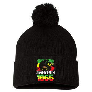 Juneteenth Is My Independence Day Black Wo Freedom 1865 Pom Pom 12in Knit Beanie