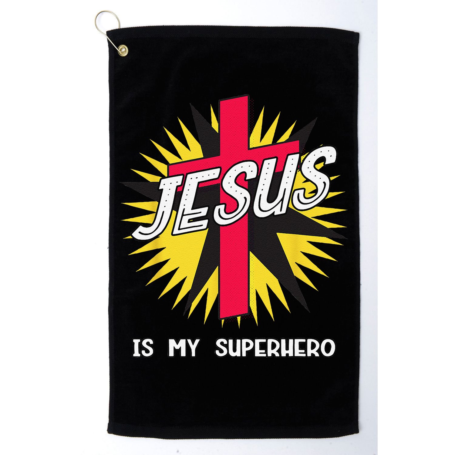 Jesus Is My Superhero Gift Golf Towel