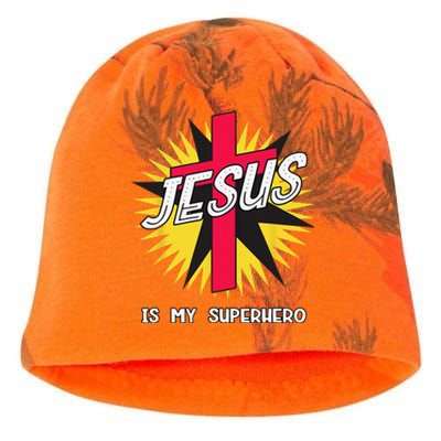 Jesus Is My Superhero Gift Kati - Camo Knit Beanie