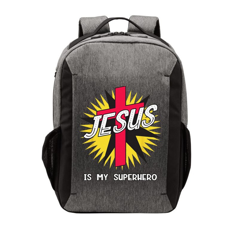 Jesus Is My Superhero Gift Vector Backpack