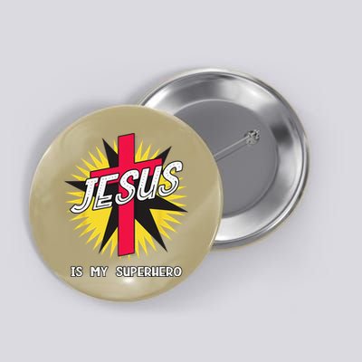 Jesus Is My Superhero Gift Button