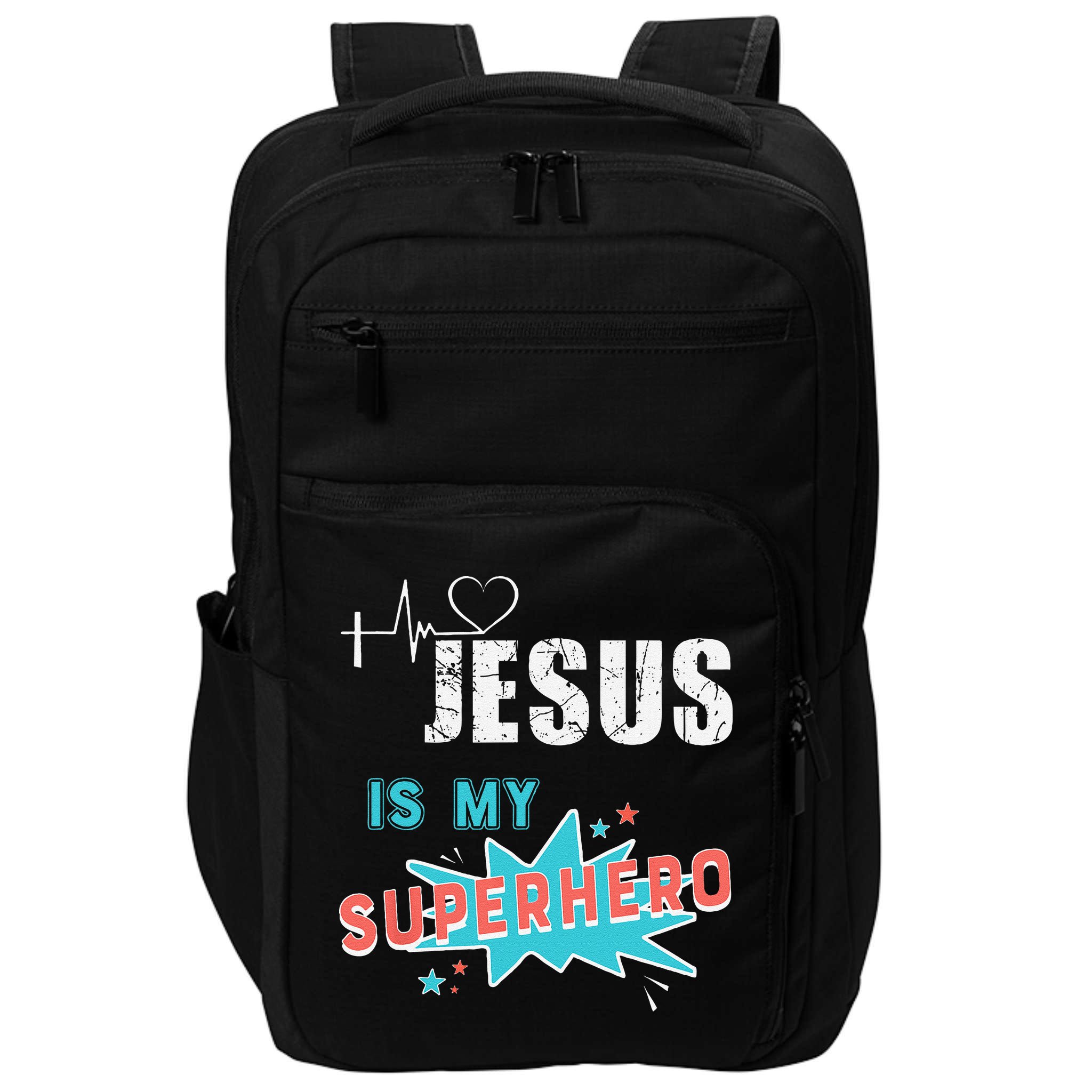 Jesus Is My Superhero Sweet Powerful Christian Impact Tech Backpack
