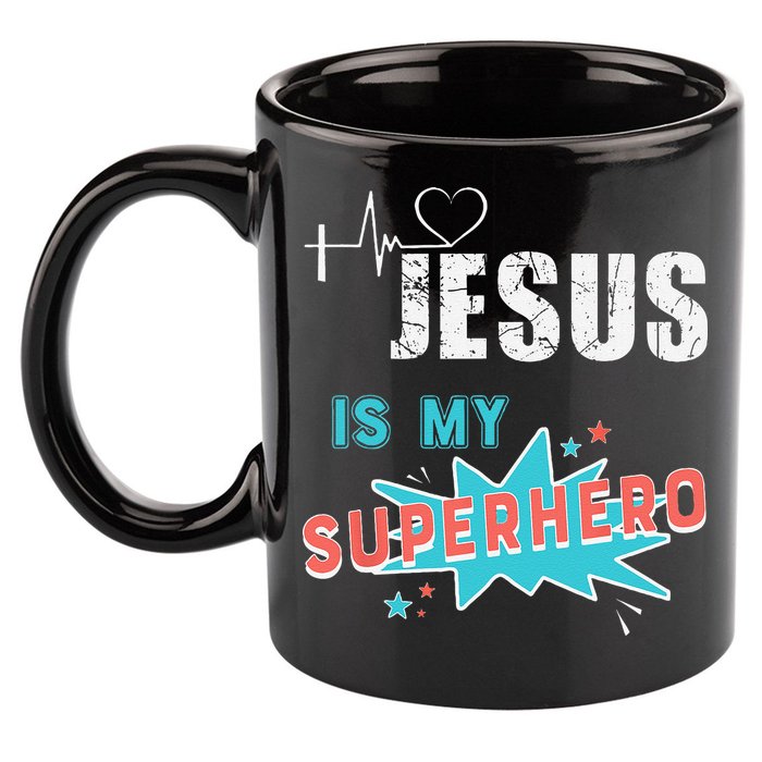 Jesus Is My Superhero Sweet Powerful Christian 11oz C Handle Ceramic Mug