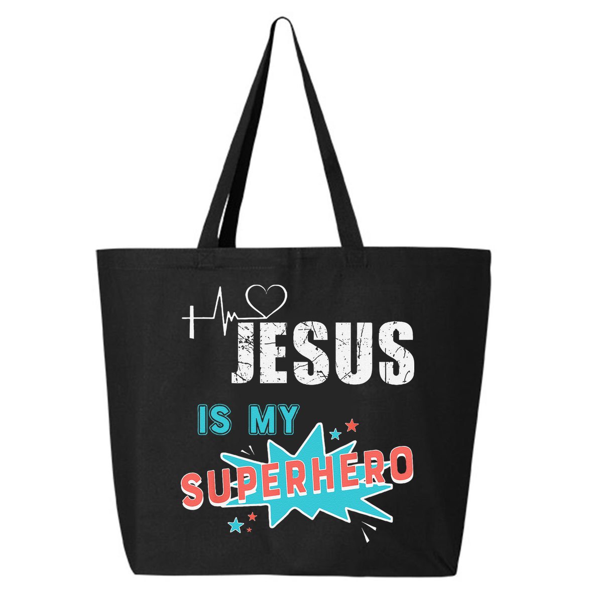 Jesus Is My Superhero Sweet Powerful Christian 25L Jumbo Tote