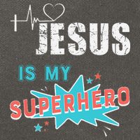 Jesus Is My Superhero Sweet Powerful Christian Cotton Canvas Backpack