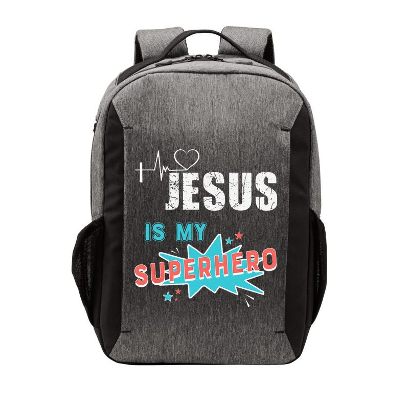 Jesus Is My Superhero Sweet Powerful Christian Vector Backpack