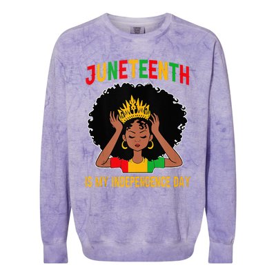 Juneteenth Is My Independence Day Juneteenth Freedom Day  Colorblast Crewneck Sweatshirt