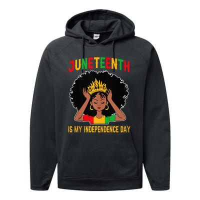 Juneteenth Is My Independence Day Juneteenth Freedom Day  Performance Fleece Hoodie