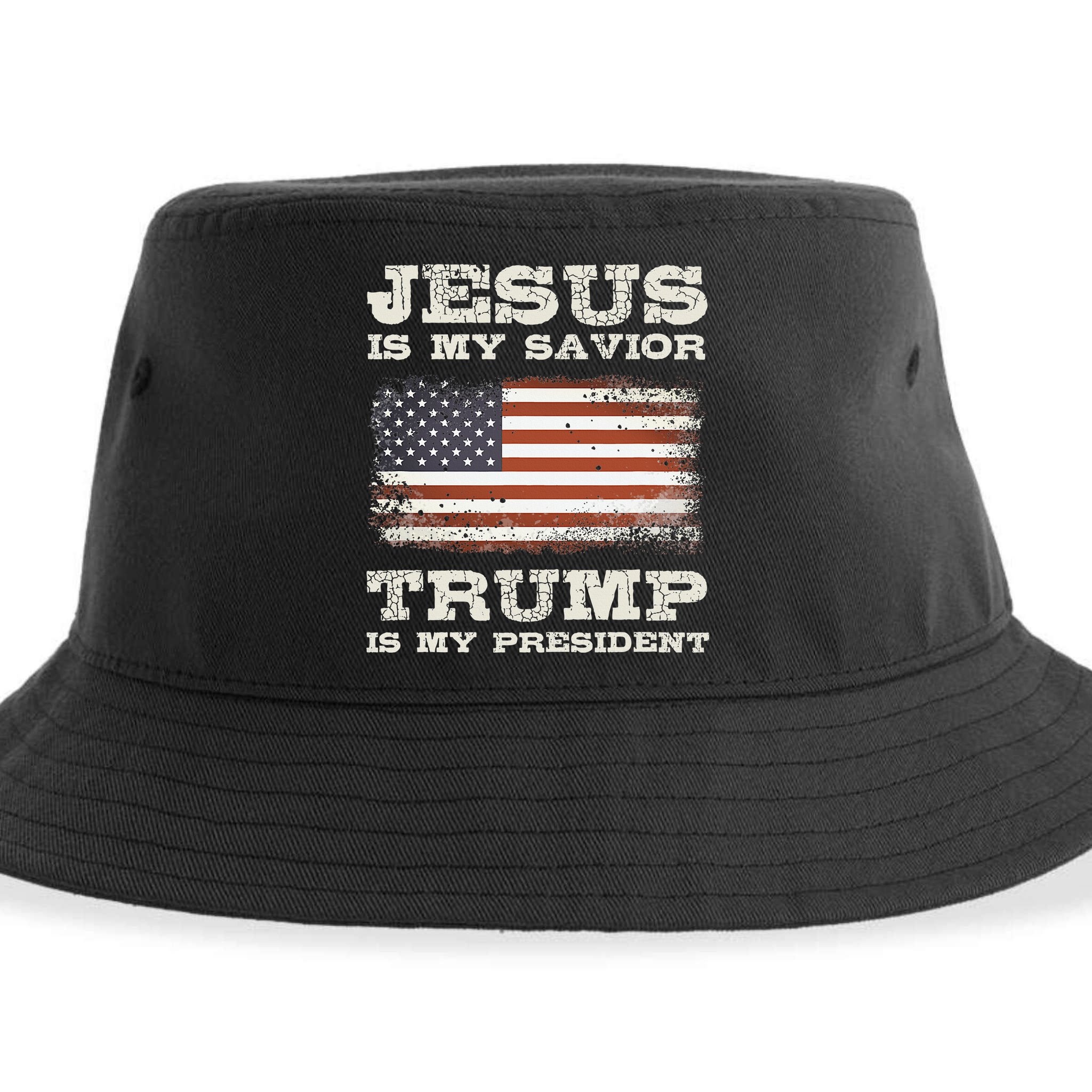 Jesus Is My Savior Trump Is My President  Sustainable Bucket Hat