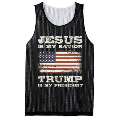 Jesus Is My Savior Trump Is My President  Mesh Reversible Basketball Jersey Tank