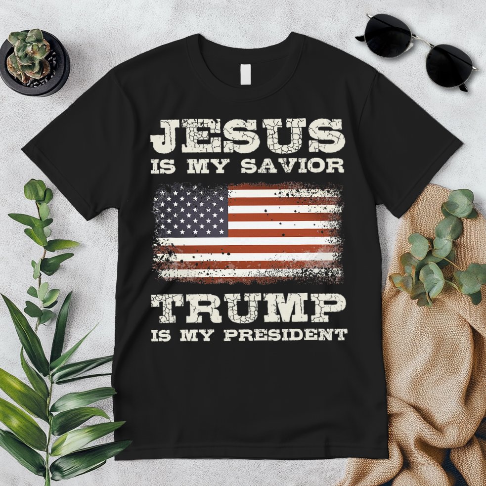 Jesus Is My Savior Trump Is My President  Premium T-Shirt