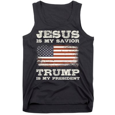 Jesus Is My Savior Trump Is My President  Tank Top