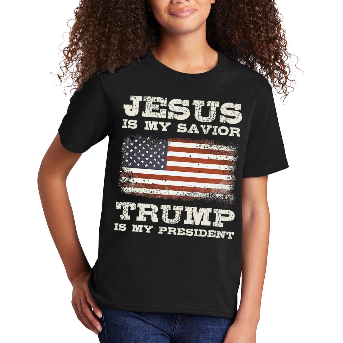 Jesus Is My Savior Trump Is My President  Kids T-Shirt