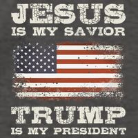 Jesus Is My Savior Trump Is My President  Vector Backpack