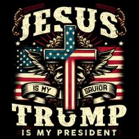 Jesus Is My Savior Donald Trump Is My President Usa Christian Flag City Backpack
