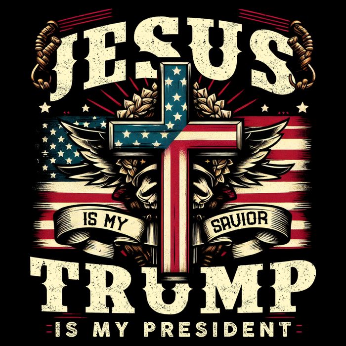 Jesus Is My Savior Donald Trump Is My President Usa Christian Flag City Backpack