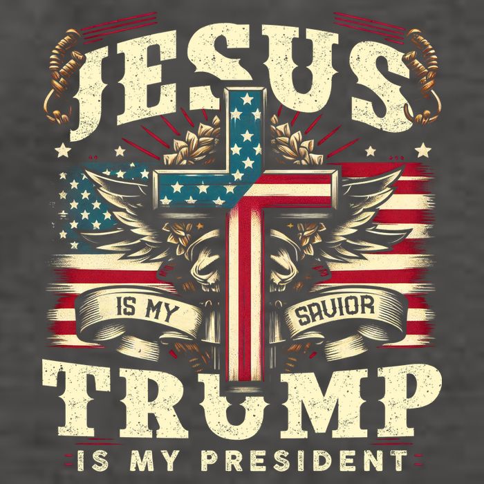 Jesus Is My Savior Donald Trump Is My President Usa Christian Flag Vector Backpack