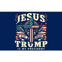 Jesus Is My Savior Donald Trump Is My President Usa Christian Flag Bumper Sticker