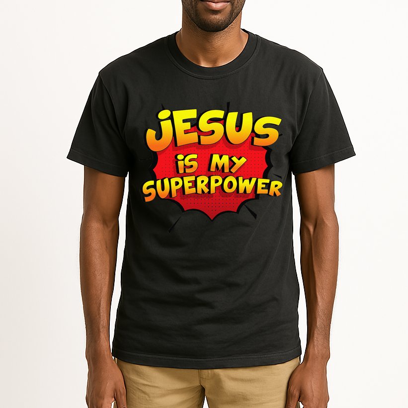 Jesus Is My Superpower Christian Gift Tall T-Shirt
