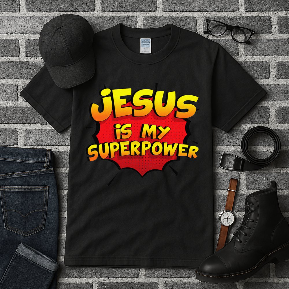 Jesus Is My Superpower Christian Gift Tall T-Shirt