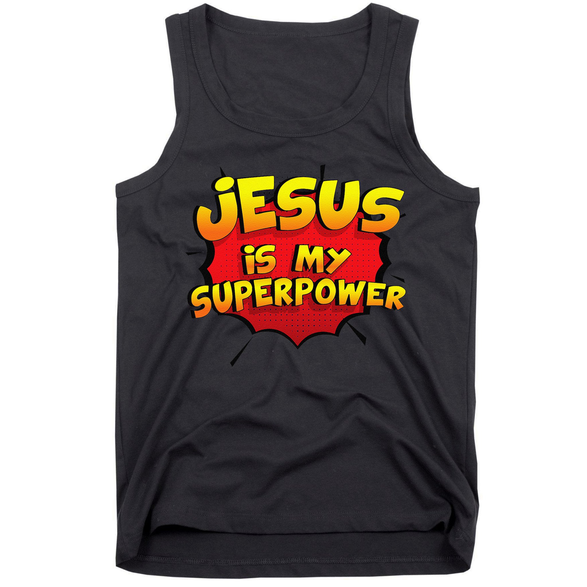 Jesus Is My Superpower Christian Gift Tank Top
