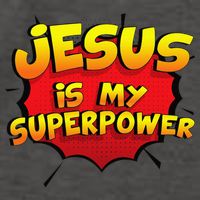 Jesus Is My Superpower Christian Gift Vector Backpack