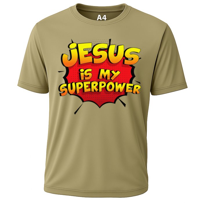 Jesus Is My Superpower Christian Gift Cooling Performance Crew T-Shirt