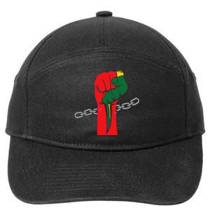 Juneteenth Is My Independence Day Free Black Pride 7-Panel Snapback Hat