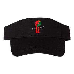 Juneteenth Is My Independence Day Free Black Pride Valucap Bio-Washed Visor