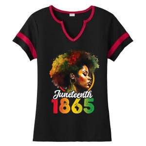 Juneteenth Is My Independence Day Wo Black Pride Ladies Halftime Notch Neck Tee