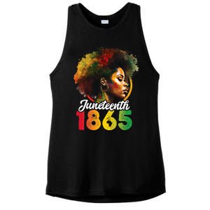 Juneteenth Is My Independence Day Wo Black Pride Ladies PosiCharge Tri-Blend Wicking Tank